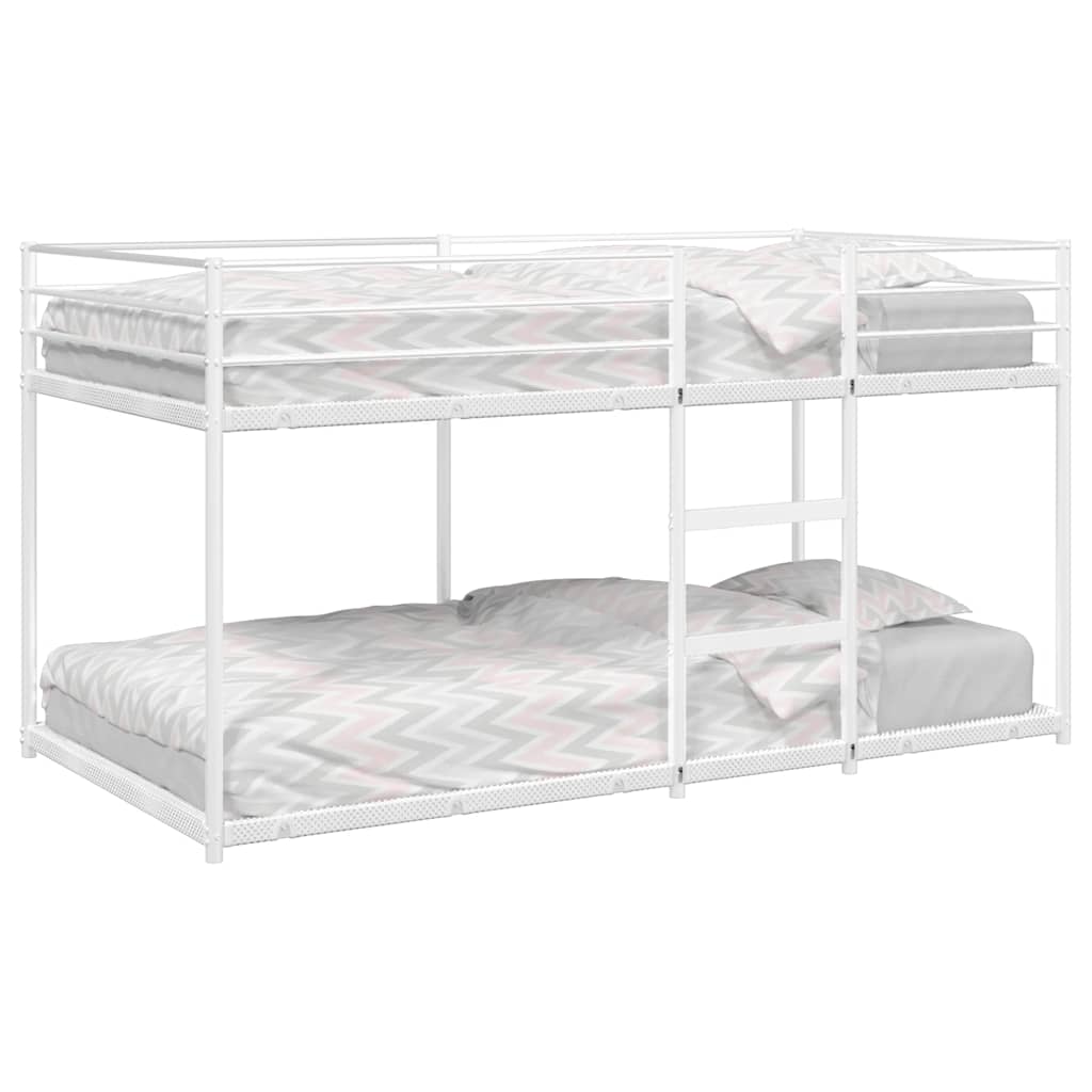 Bunk Bed without Mattress White 75 x 190 cm Steel