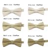 New Color Light Green Pink Peach Solid Cotton Parent-Child Bowtie Sets Kids Pet Men Women Butterfly Daily Cravat Gift Accessory