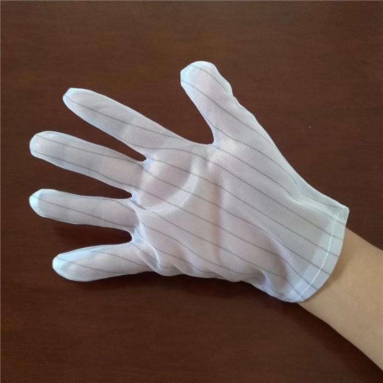 Anti-Static Striped Nylon Gloves - Double-Sided, Sulfur-Free, Thin Protective Wear