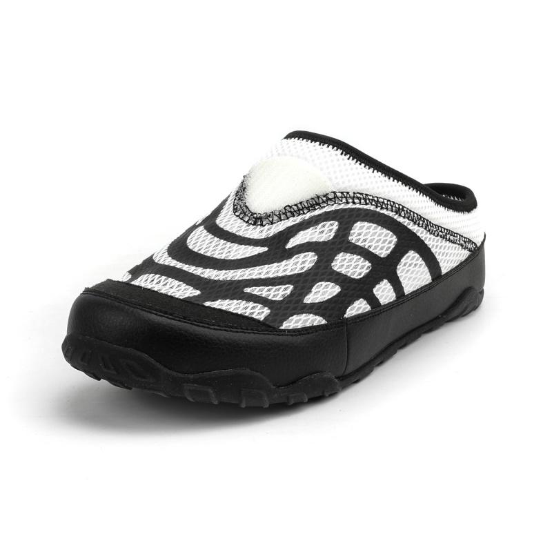 

Summer Men s Casual Shoes Mesh Breathable Slippers High Quality Soft Sole Height 2.5cm Toe Semi-Slipper 43-44