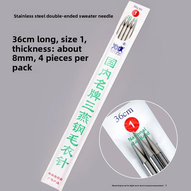 Rozsdamentes acél tű, egyenes tű, kézi kötőeszköz pulóverek és táskák készítéséhez. Különleges gyapjúval való kötéshez. Hosszú tűk, Rövid tűk.
