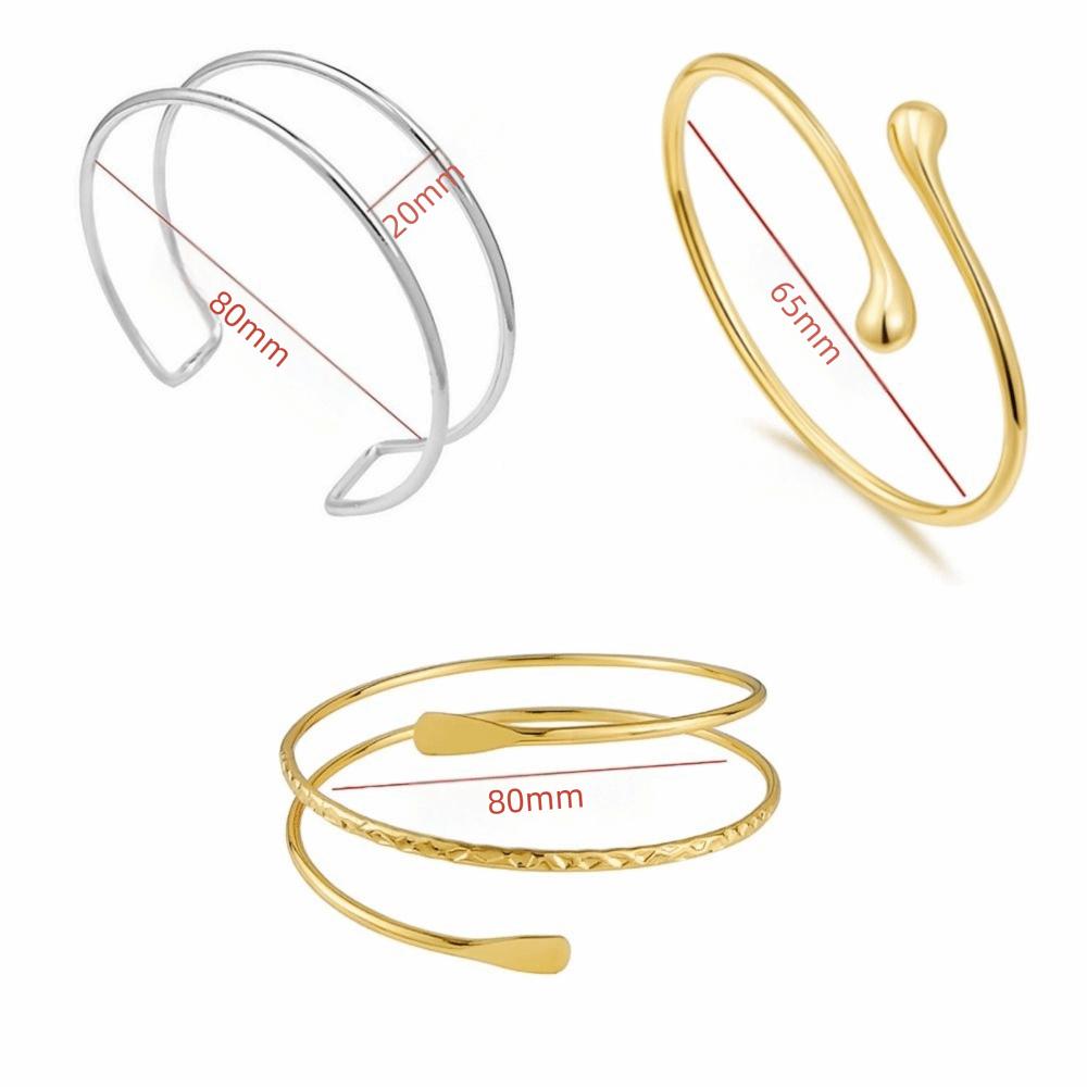 4/6pcs Bangle Jewelry Arm Bracelet Twisted Upper Arm Bracelet Trendy Cuff Bracelet  Gift
