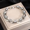 [Stainless Steel Bracelet] 304 Stainless Steel Link Bracelet - Modern Geometric Chain Unisex Jewelry - 1pc
