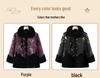 Warm Winter Fleece Coat for Elderly Women - Fur Collar, All-in-One Design