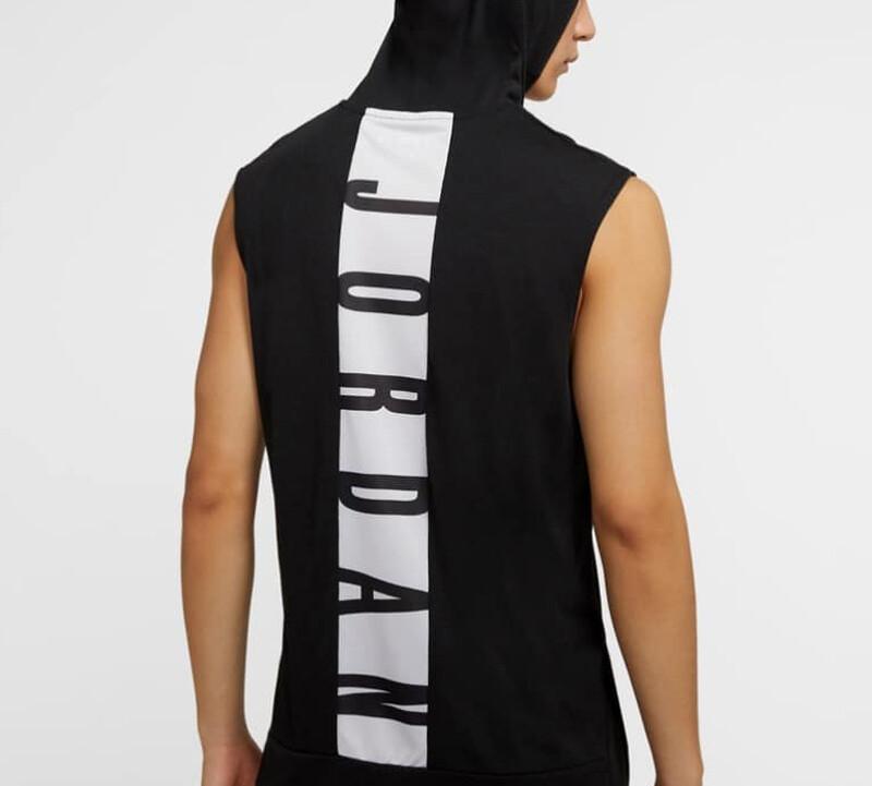 Jordan Gilet da Basket Senza Maniche con Cappuccio Air Dri-Fit con Stampa di Lettere CW0373-010