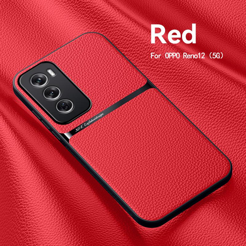 PU Leather Magnetic Case for OPPO Reno 12 Pro G 12F 12FS 11 11F 10 Pro Plus Protective Cover Hard Back Shell Coque Fundas Capa