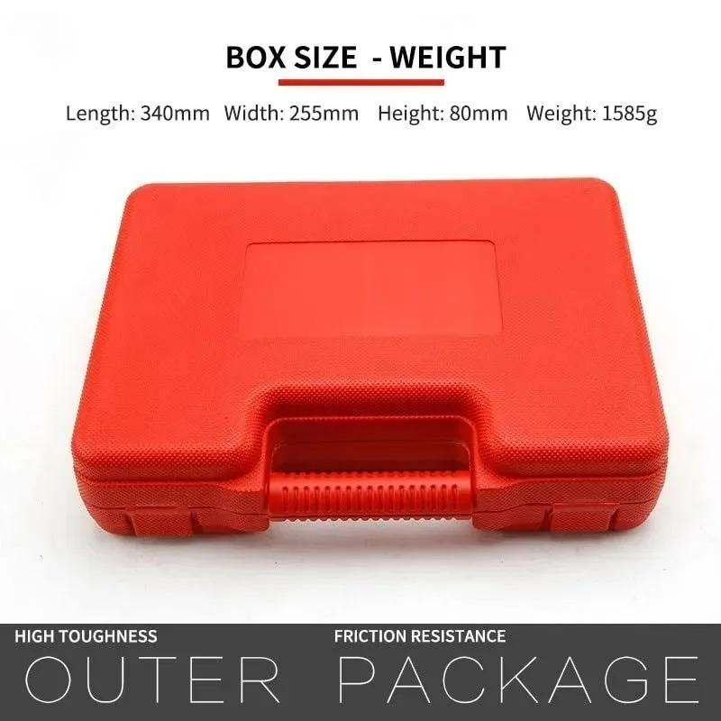 Gasoline Engine Compression Tester Dual Gauge Leakage Detector Kit with Red Case Car Cylinder Leak Down Tester TU-21