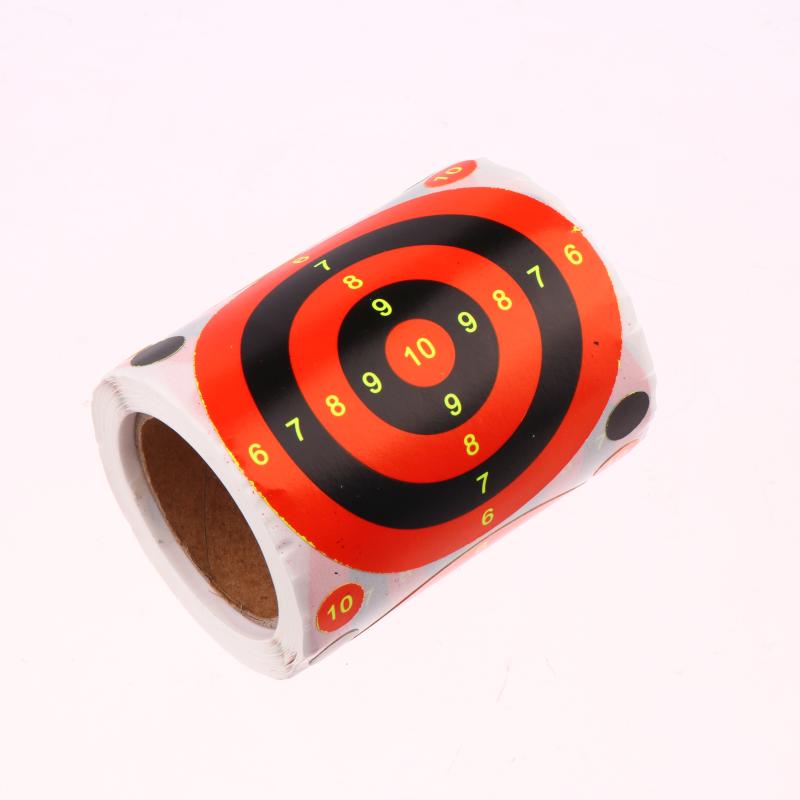 100Pcs/Roll Target Papers 76Mm Sputtering Ink Target Label Fluorescent Color Splashing Target Paper