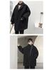 Men's Trendy Mid-Length Wool Coat - Loose Fit, High-End Single-Breasted for Autumn & Winter