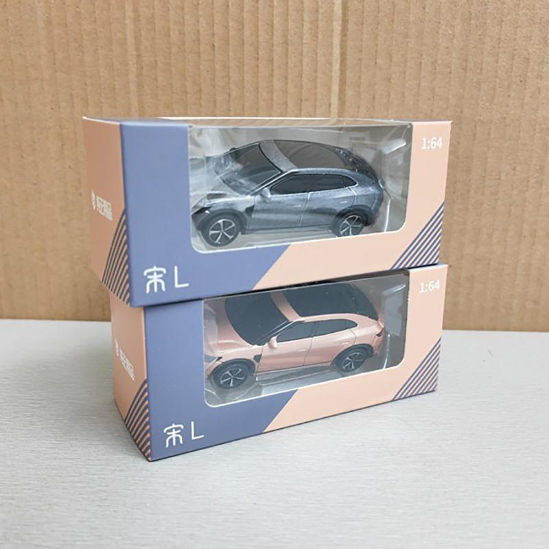 Diecast 1:64 BYD SONG L Yuan PLUS Dolphin Yuan UP BYD EV New Energy Alloy Model Car Collectible Toy Collection