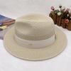 New Big Size Sun Straw Hat Summer Outdoors Sunscreen Beach Sun Hat Trendy Travel Vacation Po Panama Jazz Cap
