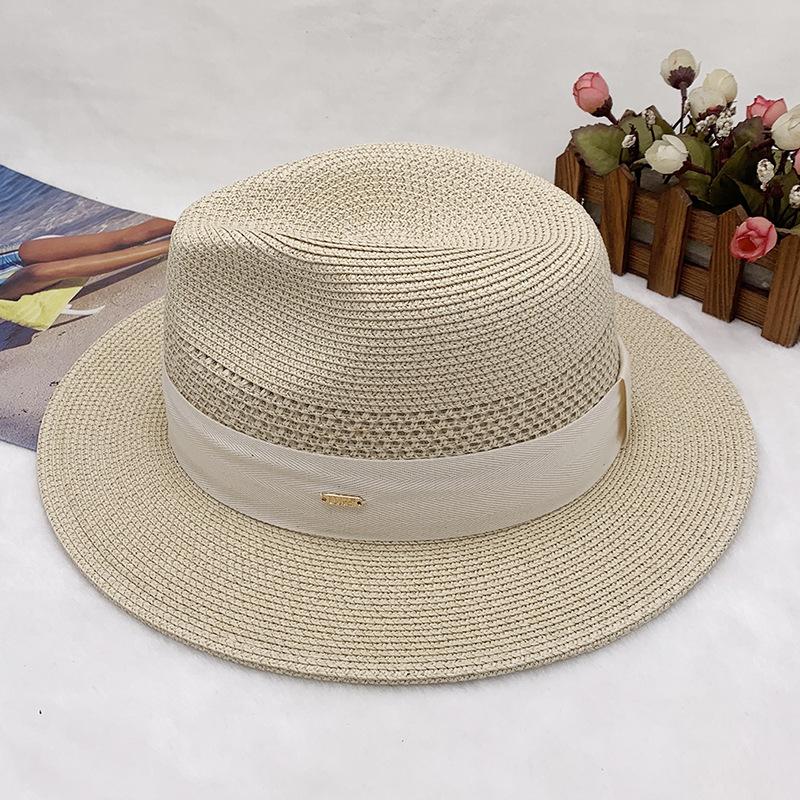 New Big Size Sun Straw Hat Summer Outdoors Sunscreen Beach Sun Hat Trendy Travel Vacation Po Panama Jazz Cap