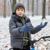 Mănuși calde de iarnă pentru copii, mănuși de ciclism impermeabile, mănuși sport rezistente la vânt pentru băieți și fete de 4-13 ani