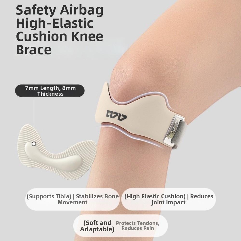3D Orteza Kolana z Poduszką Powietrzną Antypoślizgowy Sportowy Opatrunek na Kolano Paski na Rzepki i Ścięgna Kolana Koszykówka