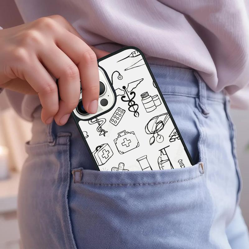 

Medical Doctor Nurse Medicine Student Phone Case For iPhone 17 Air 15 16e 14 13 Pro Max Coque 12 11 Pro Max PLUS cover iPhone 17