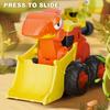 Kids Dinosaur Car Toy Press Go Inertial Drive Pull Back Children Dino Construction Vehicle Educational Truck Toy Toddlers Boys Girls Gift Party Favors
