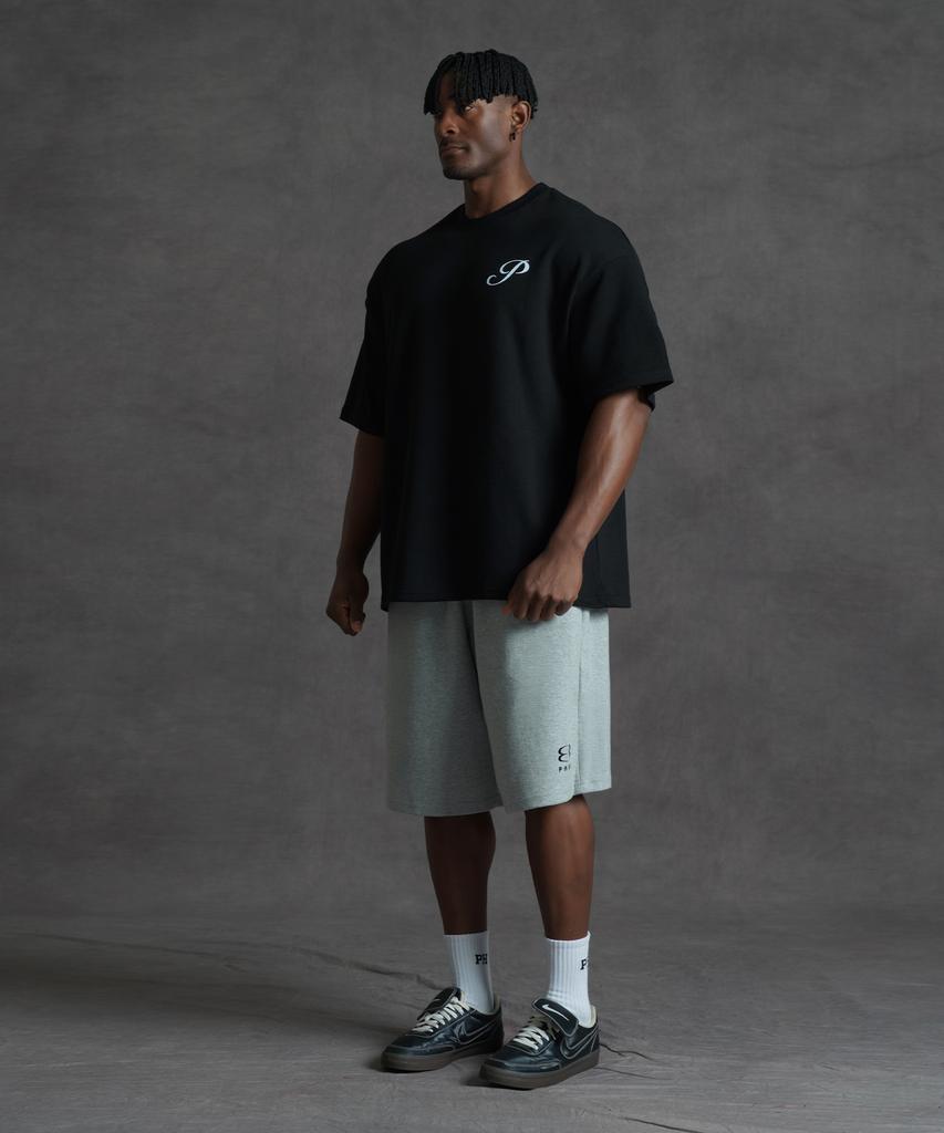 PHERMENON Oversized P Short Sleeve T-Shirt - Black