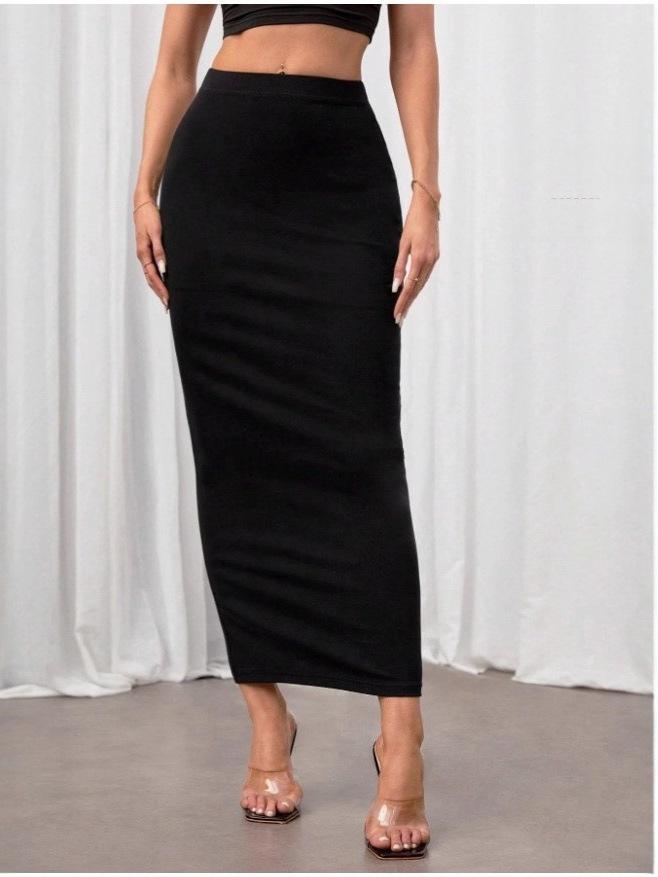 Spring/Summer Slim Fit Sexy Solid Color Skirt for Women