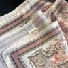 100% Silk Scarf Retro Cross Flower Pattern Square Scarves for Women Wrap Kerchief Mulberry Silk Bandana Headband Hijab