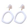 Stylish Shell Patterned Zircon Dangle Earrings Elegant Ear Pendant Perfect For Urban Professionals Seeking Elegances