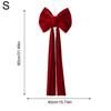 80/180cm Giant Bow Christmas Tree Top Decoration Christmas Front Door Bow With Long Ribbon Velvet Flower Wreath Wall Decoration