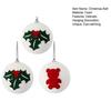 Christmas Ball Ornaments White Foam Balls with Leaf/Bear Pattern Xmas Tree Hanging Ornaments for Holiday Home Tree Decor