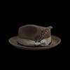 Old Retro Sheep Felt Hat Feather Decorative Wool Top Hat British Teardrop Top Hat