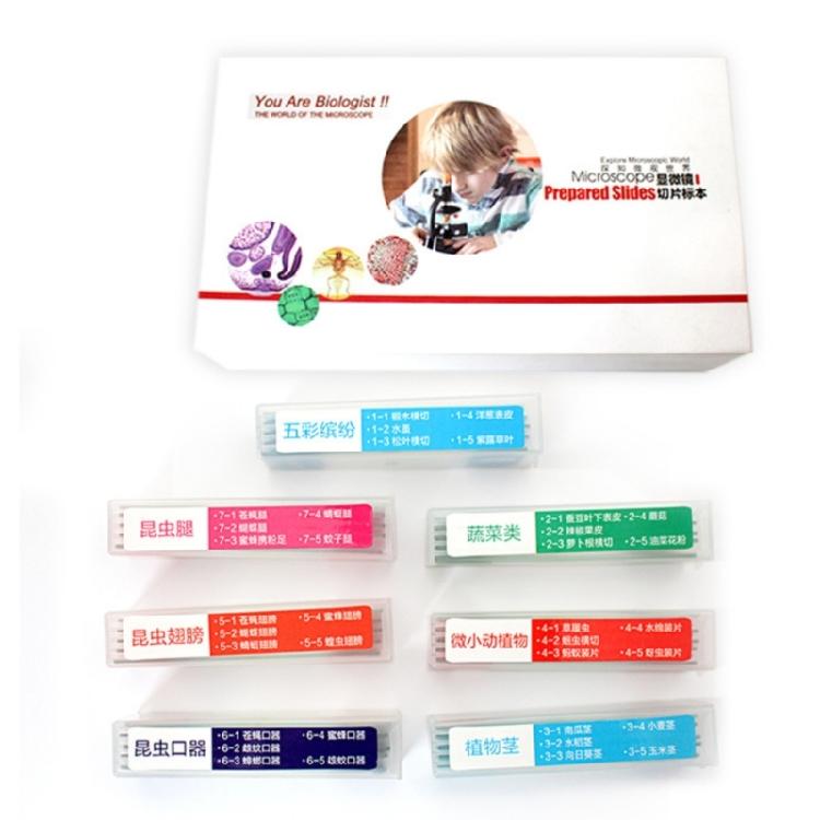 Multipurpose Biology Specimen Collection 35pcs Seven Types Glass Slides 7 Type For Microscopy Enthusiasts & Educators