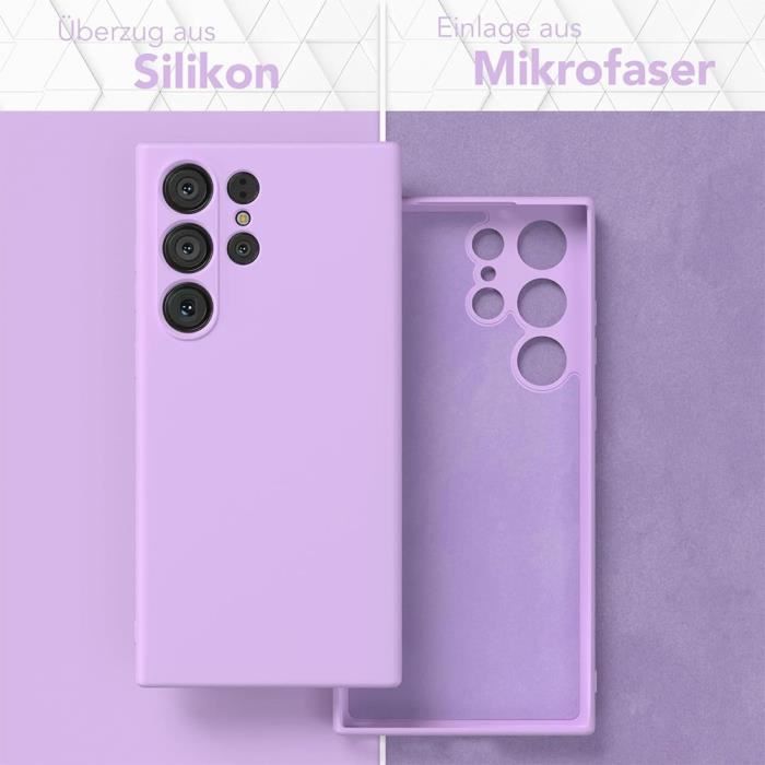 Case - BOOLING - for Samsung Galaxy S24 Ultra - Liquid Silicone - Matte Effect - Purple