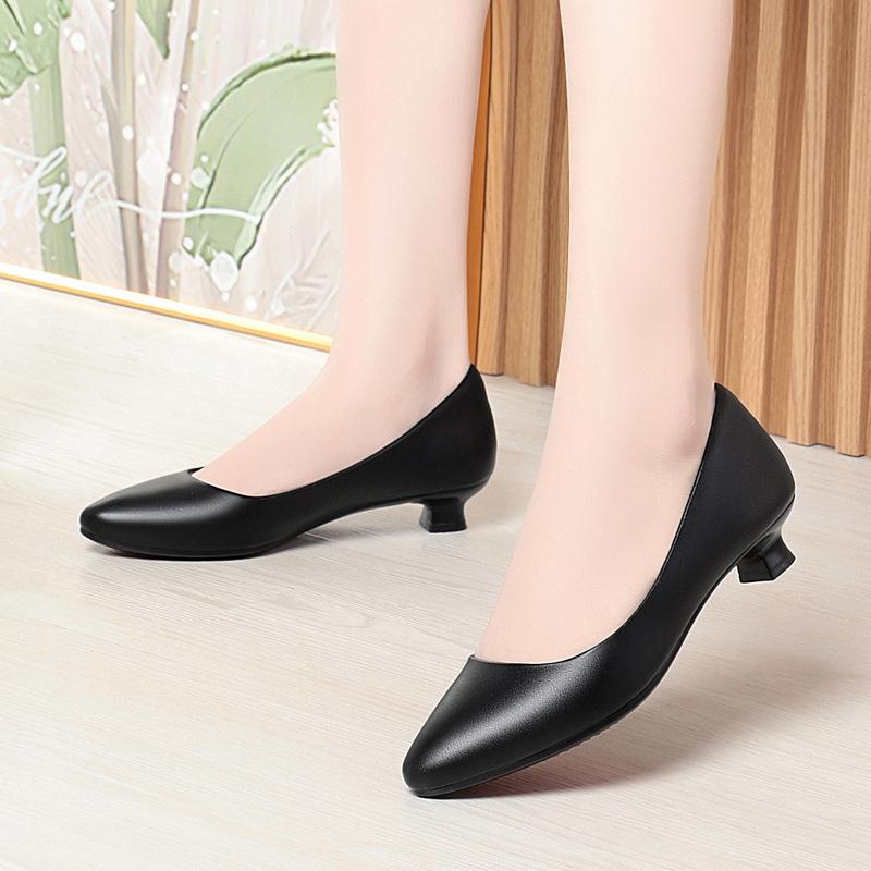 women's shoes are not tired of standing for a long time, tooling shoes women's leather shoes interview career work shoes single shoes women