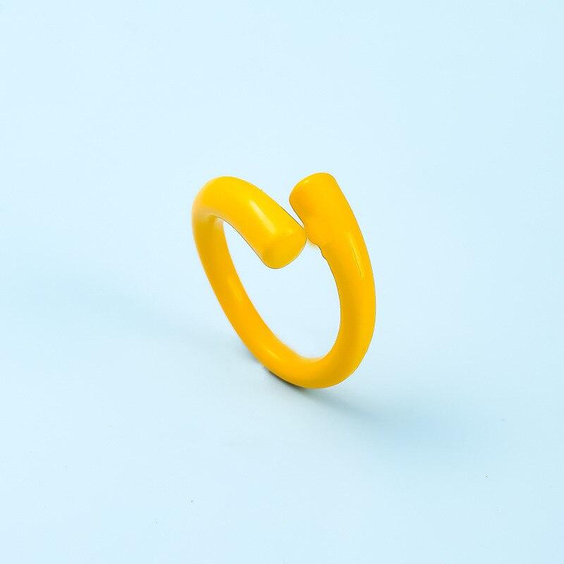 

Винтажные многоцветные кольца на палец в стиле панк Bagues, модные украшения для женщин, открытые кольца с преувеличенной геометрией, подарок Anillos, регулируемые Resizable жёлтый