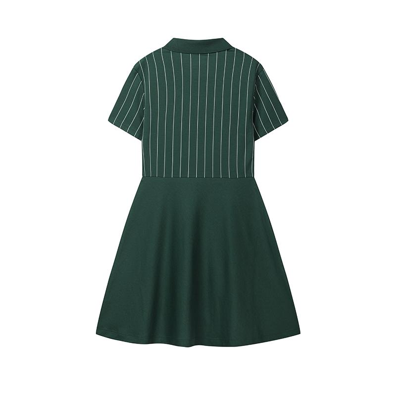 Fila Heritage Knitted Cool Feel Pullover Short Sleeve Dress Women Dresses F51W638303F-GN