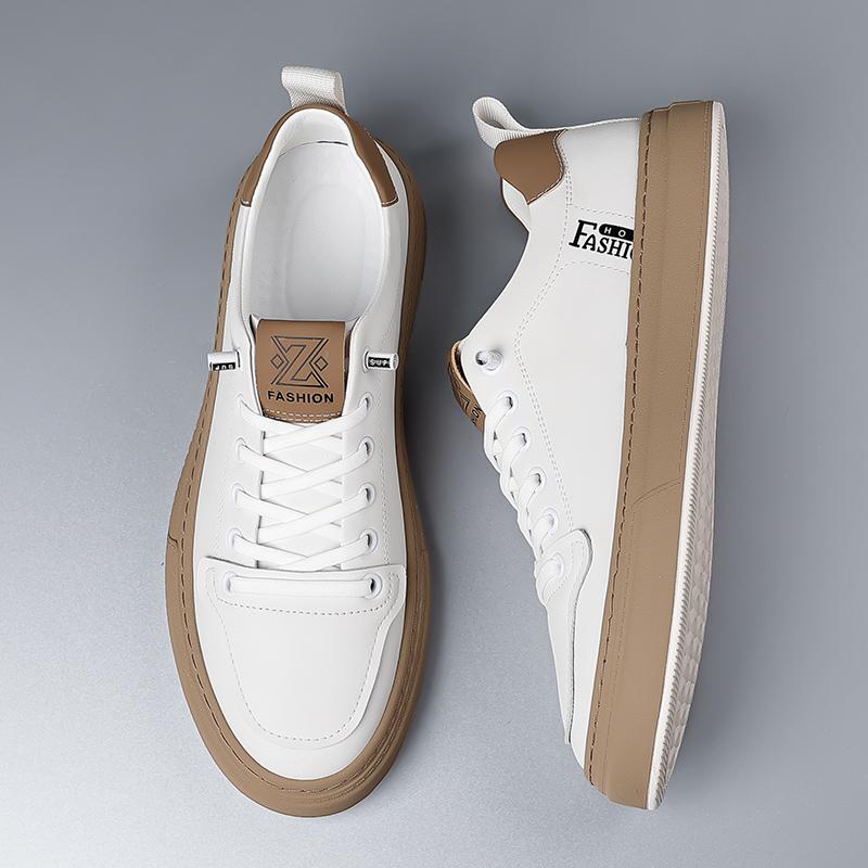 Leisure Walk Mens Casual Shoes Outdoor Leather Sneakers Fashion Driving Walking Skateboard Shoes New Simple Male Vulcanize Shoes
