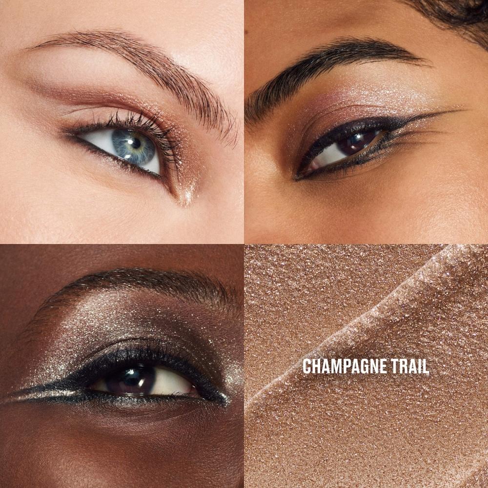 Mac Cosmetics DazzleShadow LonGwear Liquid Eye Shadow 0.16 Oz 4.6 G champaGne Trail Cool Toned Taupe With Silver Shimmer