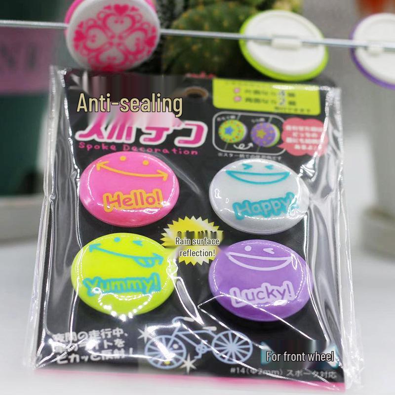 LED Reflective Bicycle Wheel Badge for Night Riding PVC