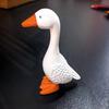 Mini White Goose Statue Miniature Goose Figurine Resin Animal Sculpture Home Office Outdoor Garden Table Decoration Ornament