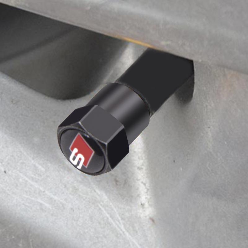Buy Car Tire Valve Stems Caps Audi SLine S Line Logo Frosting Matt