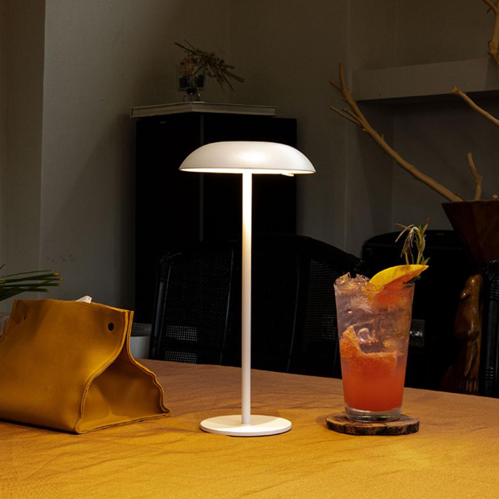 Cordless Metal Table Lamp Touch Sensor Brightness Adjustment 3000K Soft Warming Light LED Desk Light