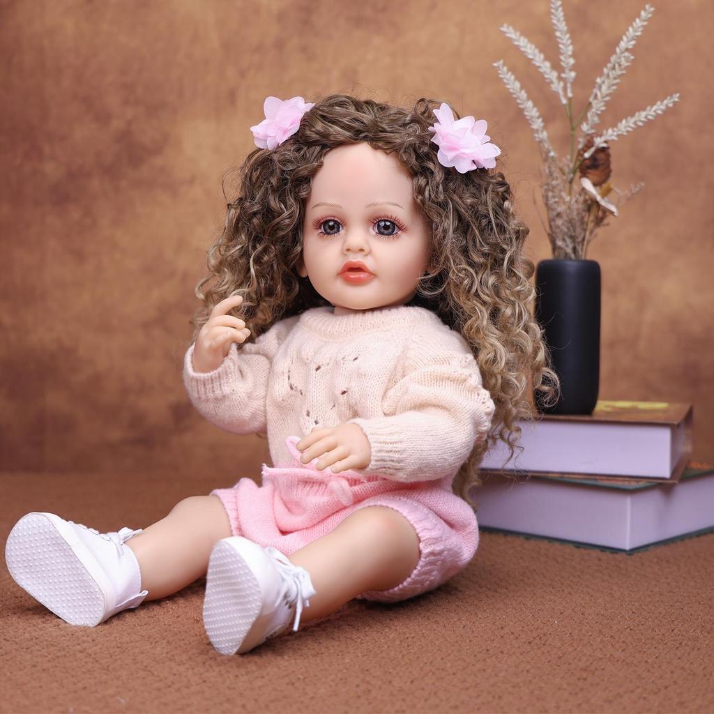 KEIUMI Reborn Doll Girl 55 Cm Bathe Silicone Vinyl Newborn Baby Dolls Early Educational Toy Children Birthday Gift