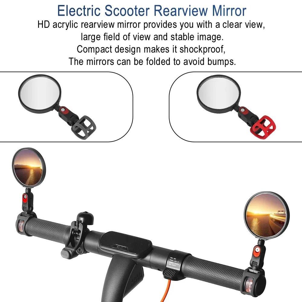 Universal Scooter Rear View Mirror for Ninebot MAX G3 G2 G30 ZT3 Pro F3 F40 P100 Electric Scooter