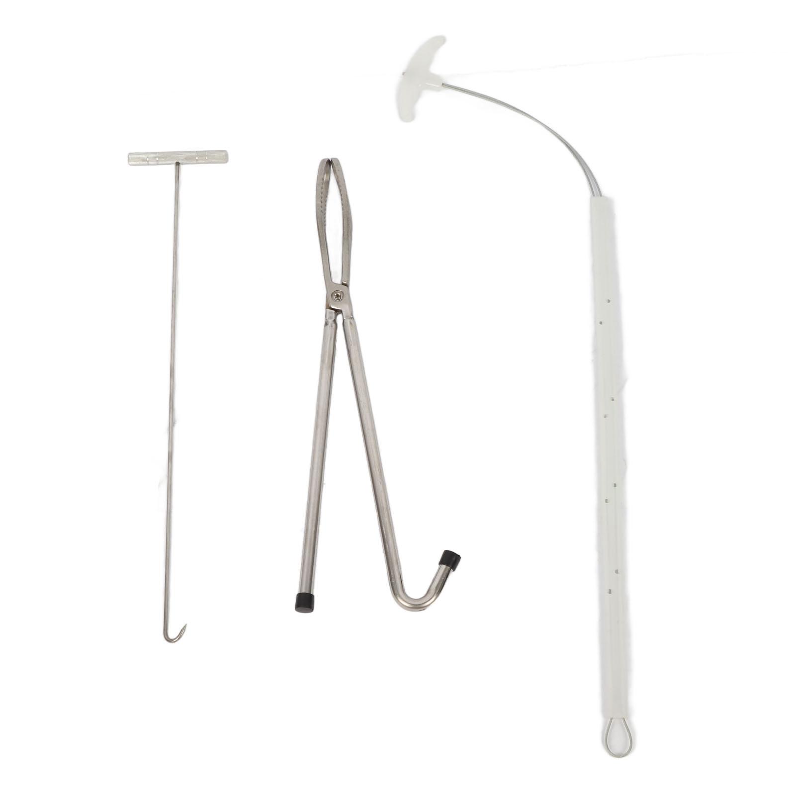 Set d'outils de midwifery porcine Acier inoxydable Bétail Corde de midwifery porcine Pinces Crochet