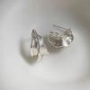 Irregular Pleated C-Shaped Earrings: Simple, Versatile Geometric Studs for Women - Trendy Internet Celeb Style