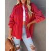 Long Sleeve Denim Jacket Women Washed Raw Edge Mid-Length Loose Jacket