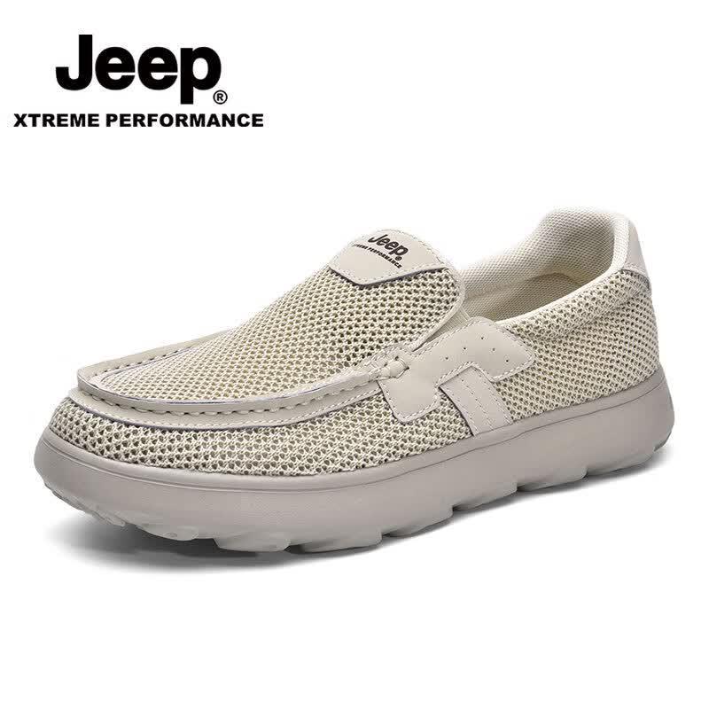 Jeep Męskie Oddychające Wsuwane Buty Casualowe z Siateczki
