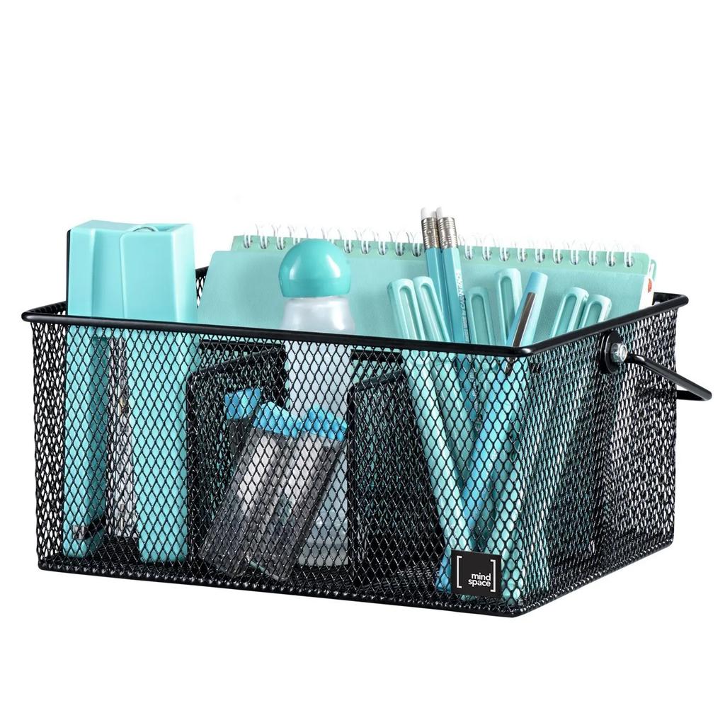 Knife and Fork Storage Basket Wrought Iron Dining Table Tableware Storage Basket Tea Restaurant Cleaning Handle Basket Organizer
