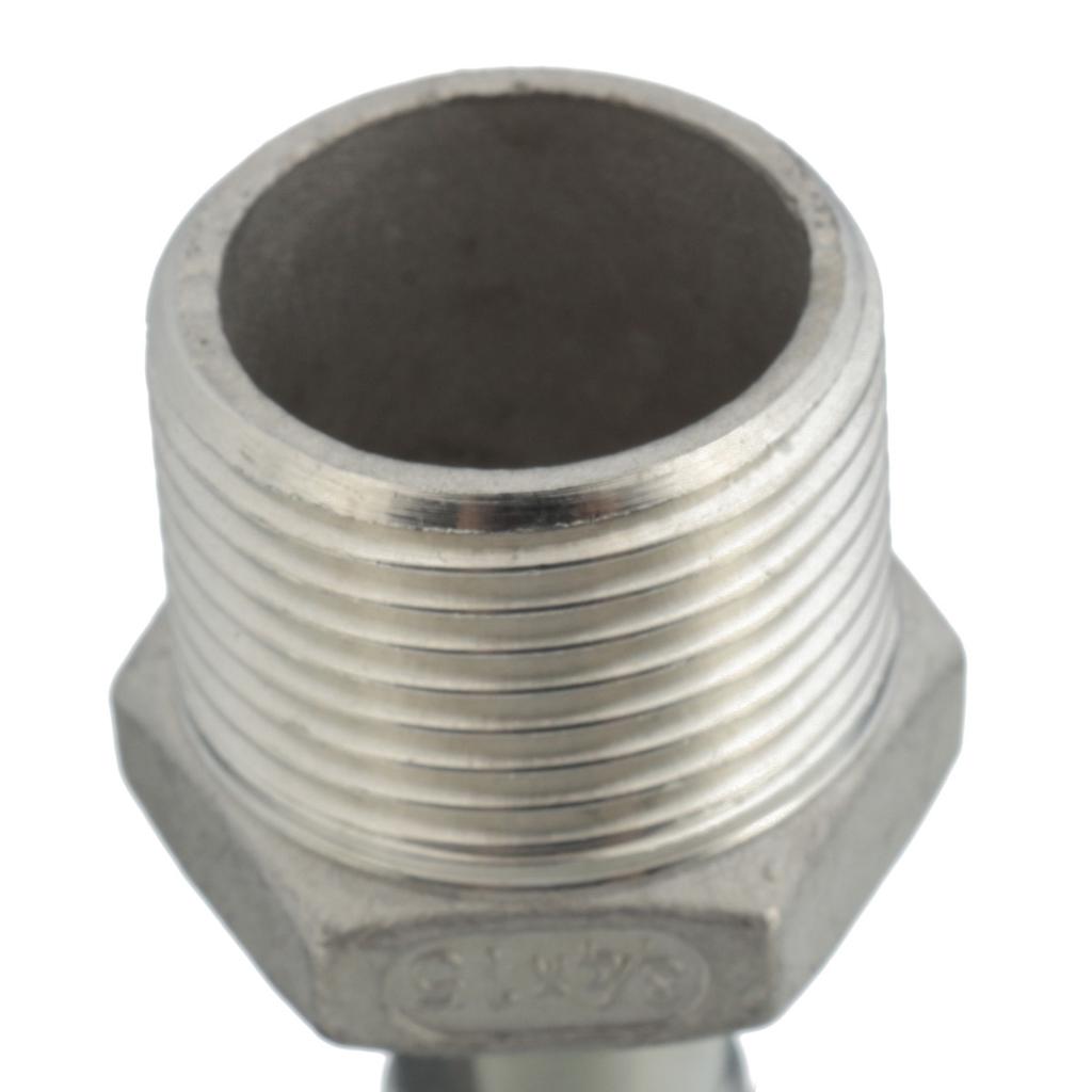 Barb Adapter Stainless Steel SS304 Male Thread Pipe Fitting Barb Hose Tail Connector BSP 1/8~3/4 1/212mm Barb Adapter Stainless Steel SS304 Male Thread Pipe Fitting Barb Hose Tail Connector BSP 1/8~3/4 1/212mm
