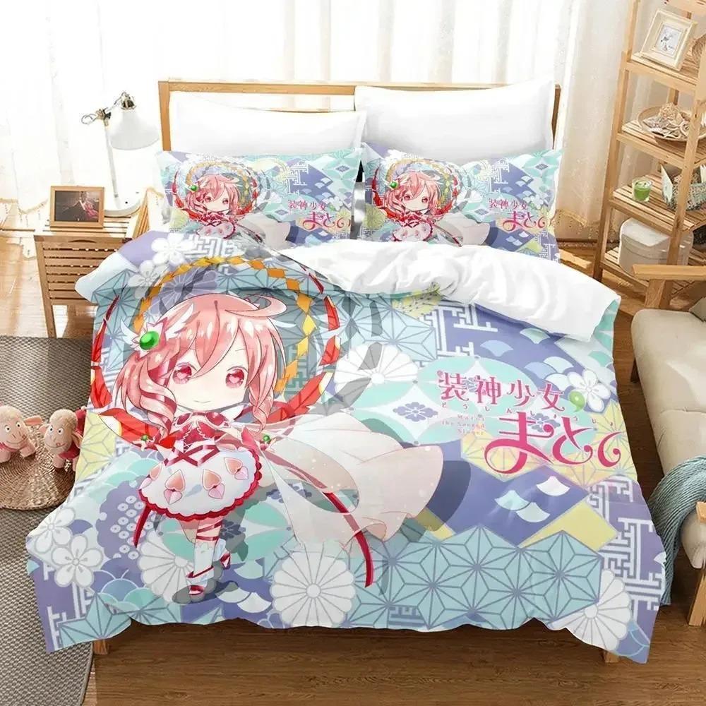 Soushin Shoujo Matoi Bedding Set Single Twin Full Queen King Size Bed Set Adult Kid Bedroom Duvet cover Sets Anime Bed Sheet Set