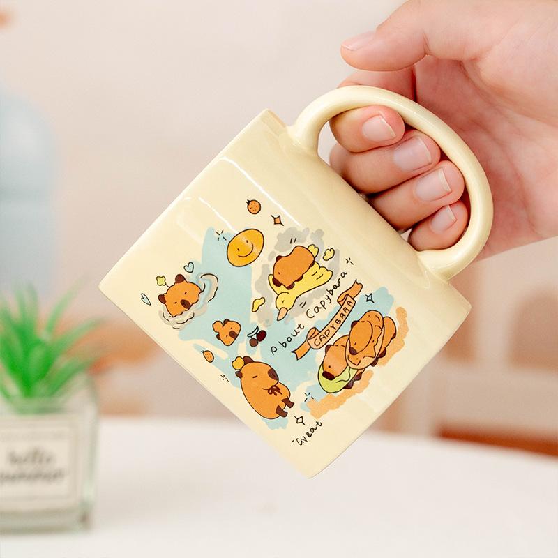 Korean Cute Cartoon Mug Ins High Value Water Cup Summer Student Water Cup Best Friend Couple Gift