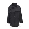 VEROMODA Women's V-neck Double-sided Wool & Cashmere Blend Coat