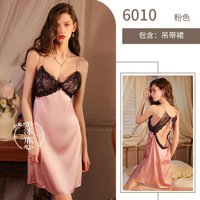 Sex Underwear, Deep V Lace Show Large Suspender Dress, High-end Pure Lust Women's Clothing